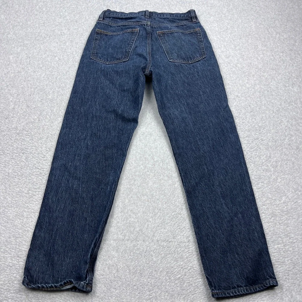 Banana Republic 90s Straight Fit Jean Mens 31x32* Blue Dark Washwell Hemp Indigo